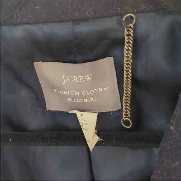 J Crew stadium Wool blend navy coat - 8 - Picture 5 of 5
